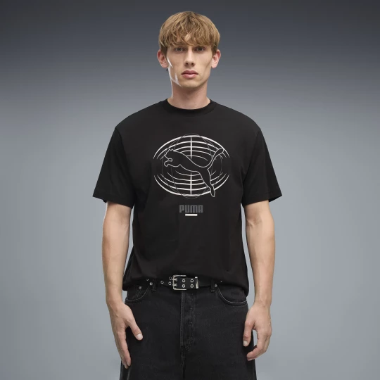 Foto van product PUMATECH Relaxed grafisch T-shirt voor Heren, Zilver
