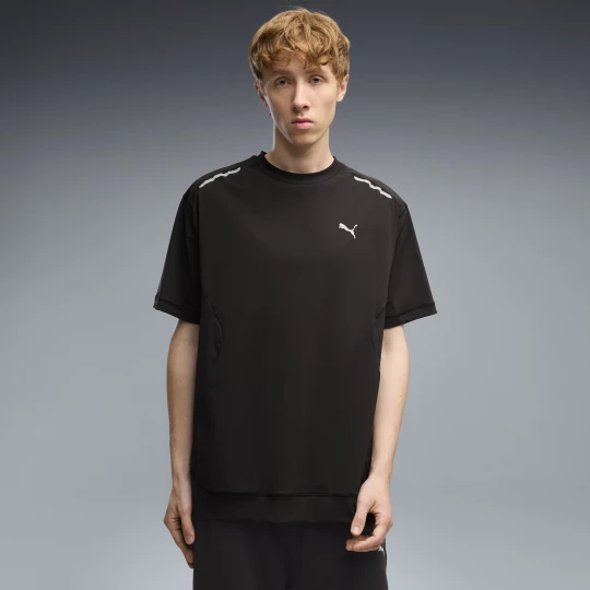 Foto van product PUMATECH relaxt, gebogen gebreid T-shirt voor Heren, Zwart