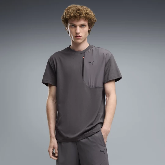 Foto van product PUMATECH T-shirt met zakje voor Heren, Grijs