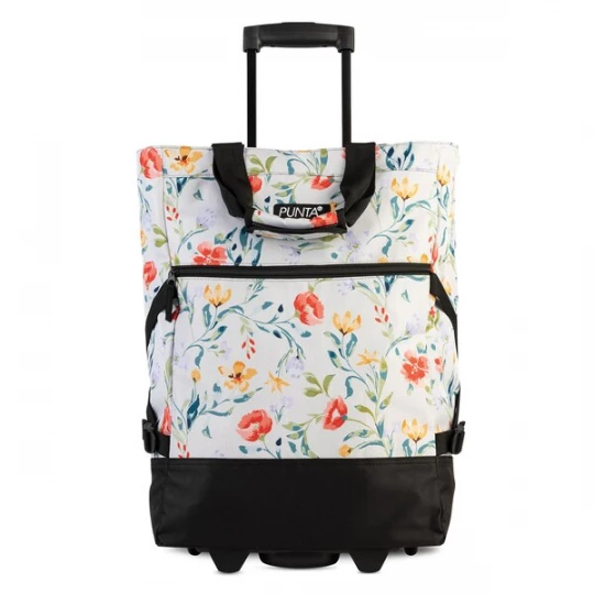 Foto van product Punta Trolley 'Print' groen / oranjerood / zwart / offwhite
