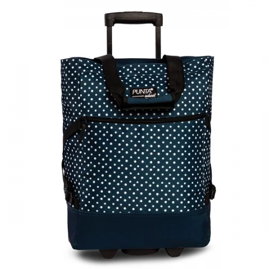 Foto van product Punta Trolley 'Print' petrol / wit