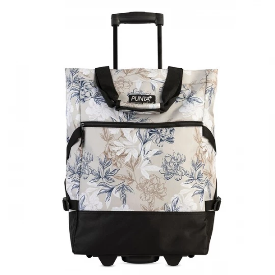 Foto van product Punta Trolley 'Print' sand / marine / zwart / wit