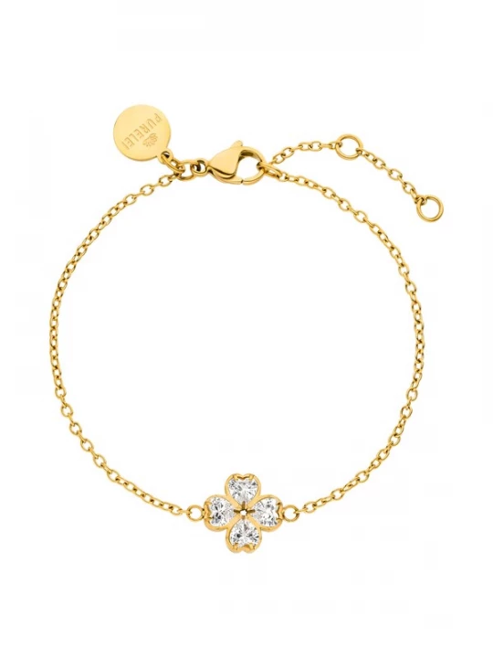 Foto van product PURELEI Armband 'Cuore' goud / transparant
