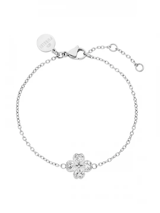 Foto van product PURELEI Armband 'Cuore' zilver / transparant