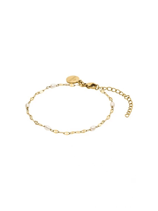 Foto van product PURELEI Armband 'Delicate Pearl' goud / parelwit