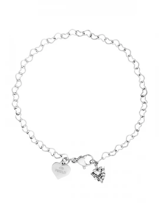 Foto van product PURELEI Armband 'Endless Love' zilver / transparant