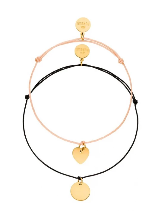 Foto van product PURELEI Armband 'Fate' goud / oudroze / zwart