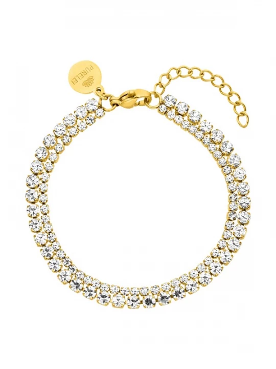 Foto van product PURELEI Armband 'Festive' goud / transparant