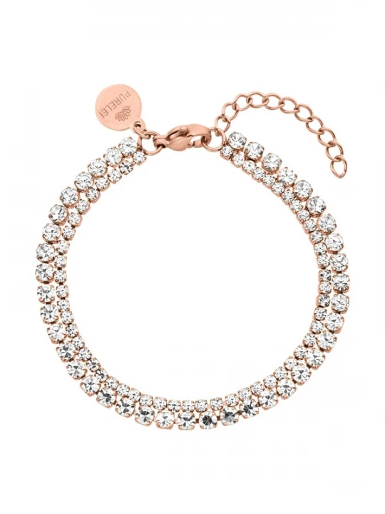 Foto van product PURELEI Armband 'Festive' rose-goud / transparant