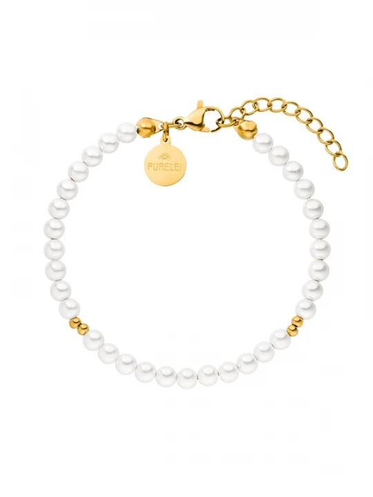 Foto van product PURELEI Armband 'Finesse' goud / parelwit