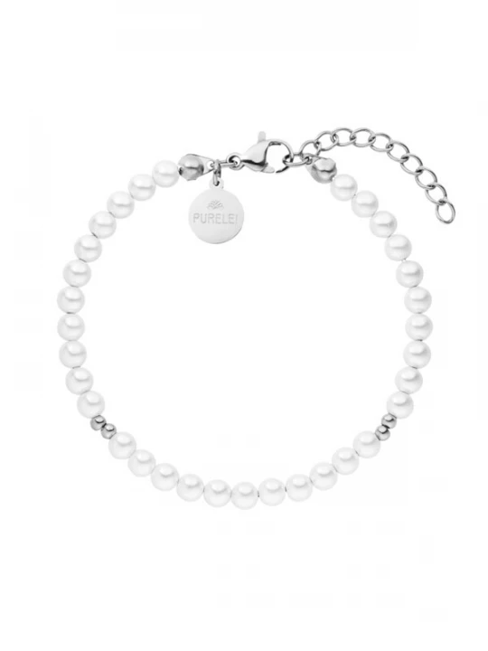 Foto van product PURELEI Armband 'Finesse' zilver / parelwit