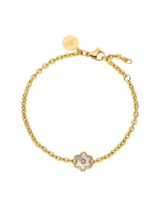 Foto van product PURELEI Armband 'Flourish' goud / transparant