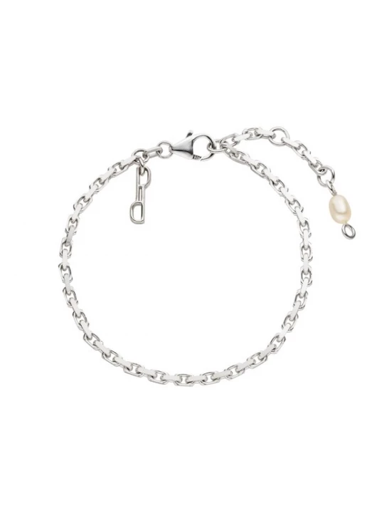 Foto van product PURELEI Armband 'Gleam' zilver / parelwit
