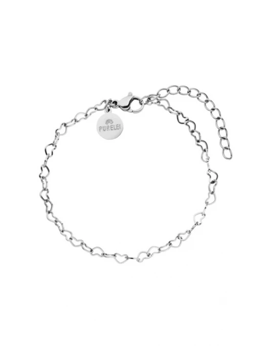 Foto van product PURELEI Armband 'Heart' zilver