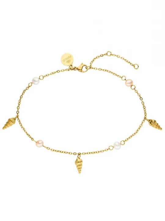 Foto van product PURELEI Voetsieraden 'Akala' goud / rosa / parelwit