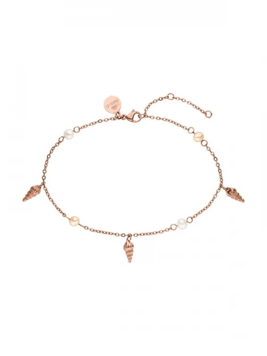 Foto van product PURELEI Voetsieraden 'Akala' rose-goud / parelwit