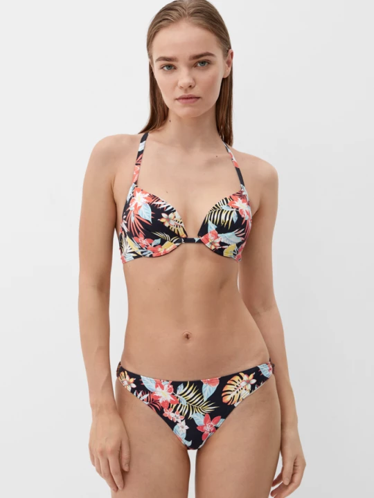 Foto van product Push-up-bikinitop met bloemenmotief s.Oliver zwart