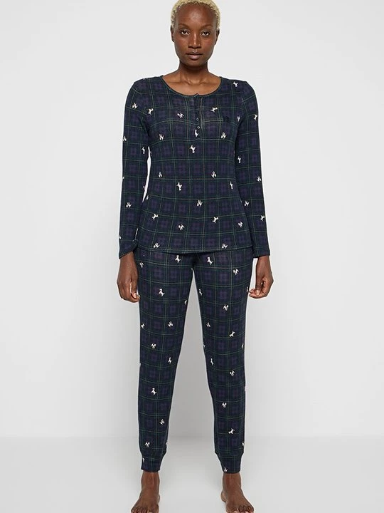 Foto van product Pyjama Lauren Ralph Lauren gemêleerd zwart