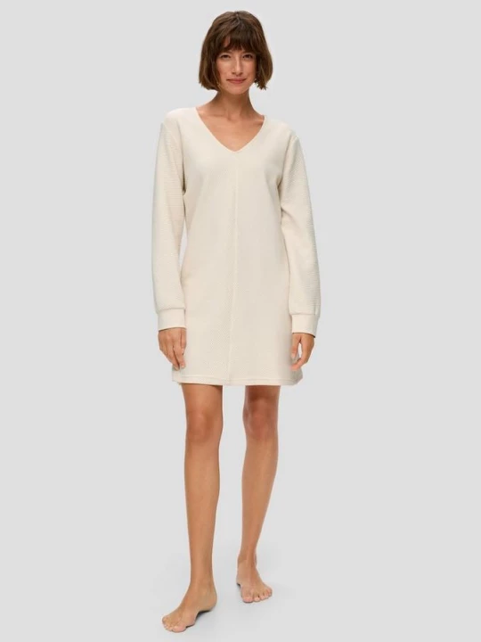 Foto van product Pyjama-sweatjurk met V-hals s.Oliver crème