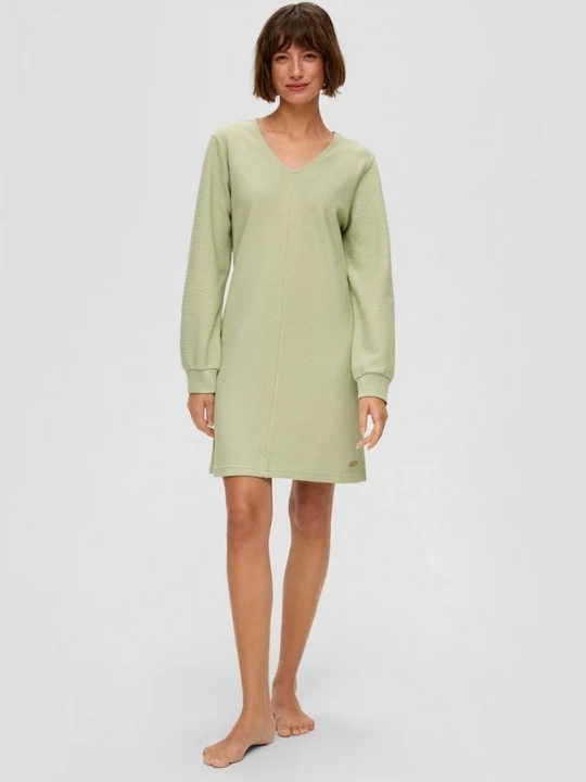 Foto van product Pyjama-sweatjurk met V-hals s.Oliver groen