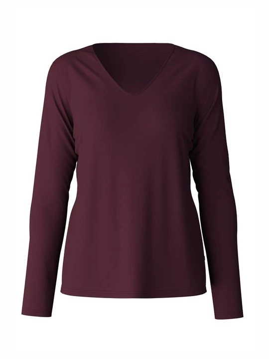 Foto van product Pyjamashirt CALIDA bordeauxrood