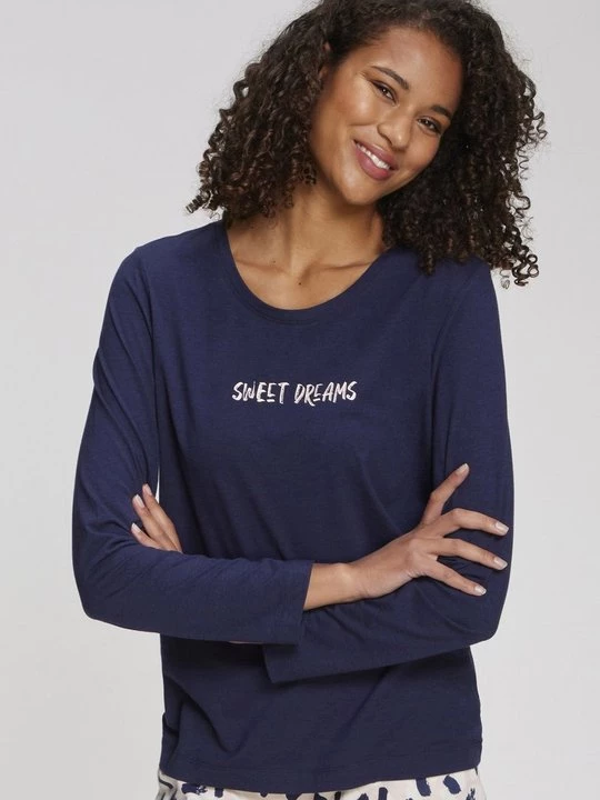 Foto van product Pyjamashirt s.Oliver donkerblauw
