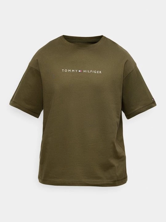 Foto van product Pyjamashirt Tommy Hilfiger olijfgroen