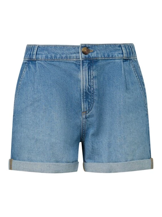 Foto van product QS Bandplooi jeans blauw denim