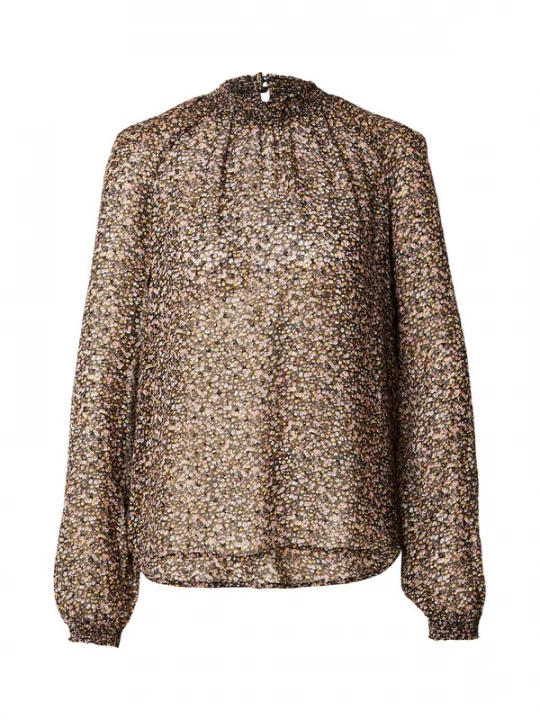 Foto van product QS Blouse geel / oudroze / zwart