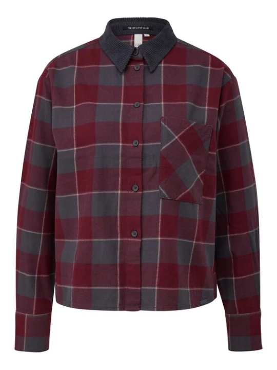Foto van product QS Blouse grijs / bordeaux