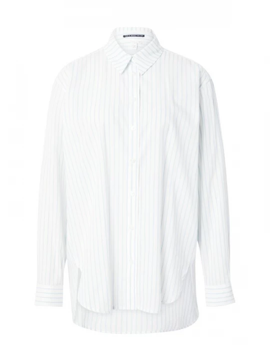 Foto van product QS Blouse hemelsblauw / wit