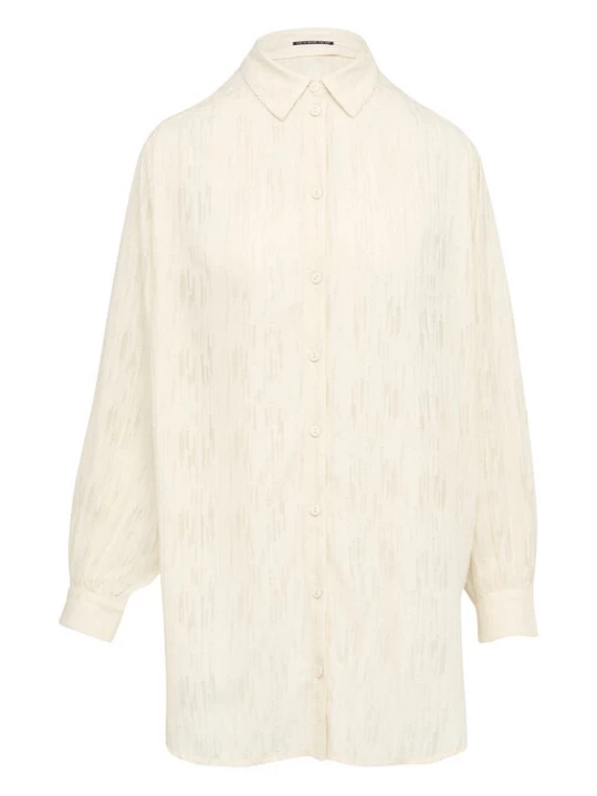 Foto van product QS Blouse ivoor / zilver