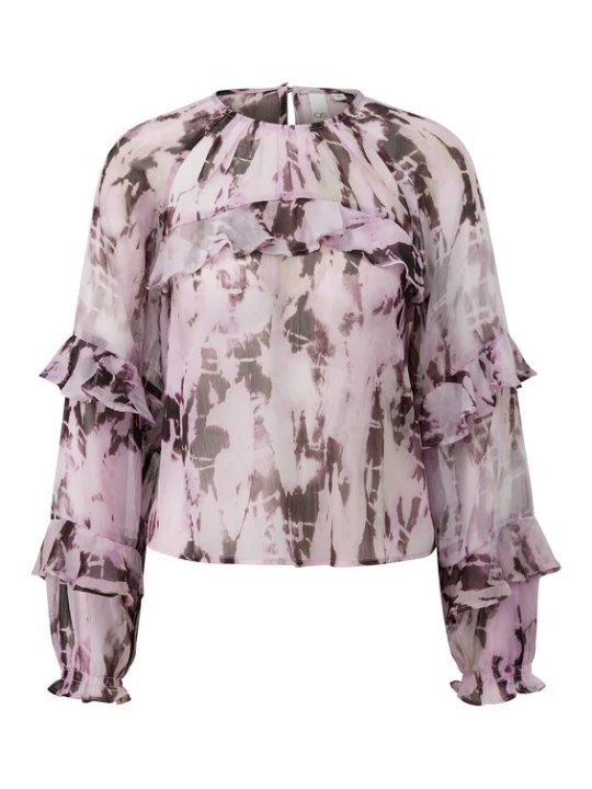 Foto van product QS Blouse lichtroze / zwart