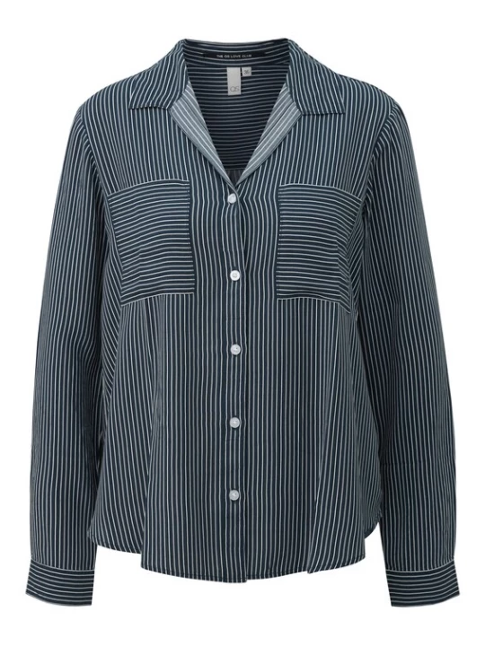 Foto van product QS Blouse navy / wit