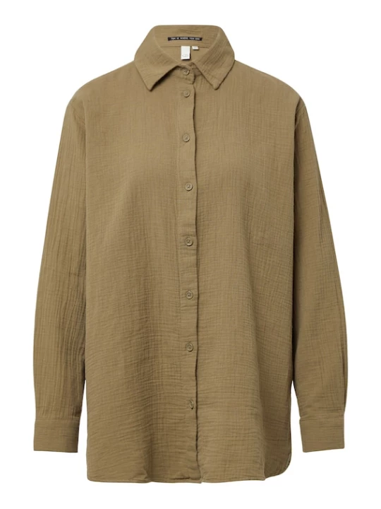 Foto van product QS Blouse olijfgroen