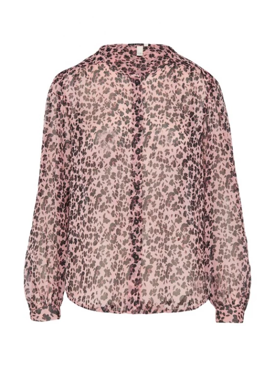 Foto van product QS Blouse oudroze / pastelroze / zwart