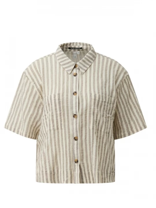 Foto van product QS Blouse 'Q / designed by - Dames blouse' bruin