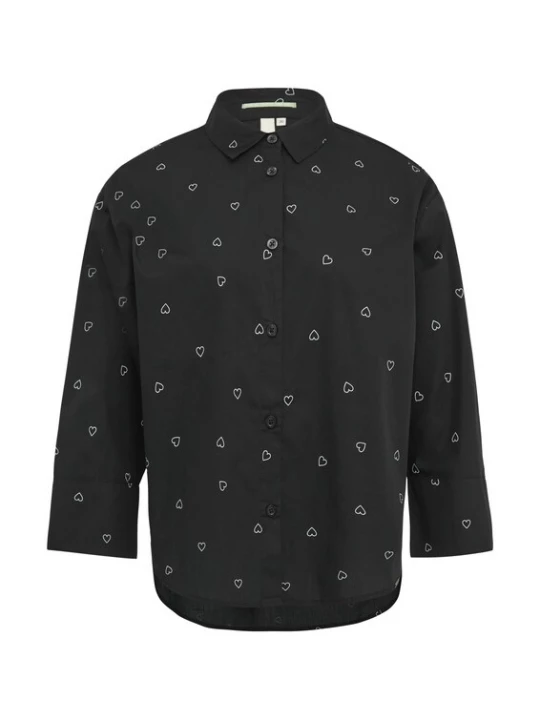 Foto van product QS Blouse zwart / wit