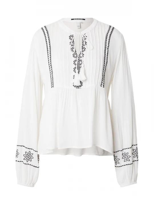Foto van product QS Blouse zwart / wit