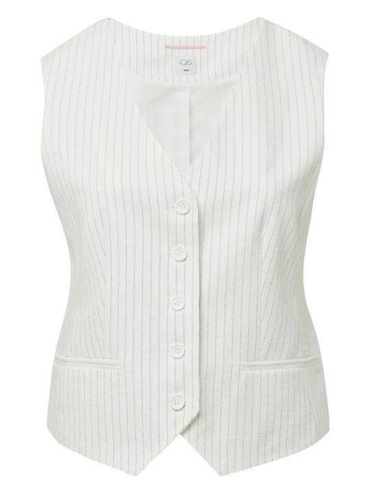 Foto van product QS Bodywarmer grijs / wolwit