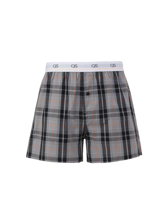 Foto van product QS Boxershorts grijs / oranje / zwart / wit