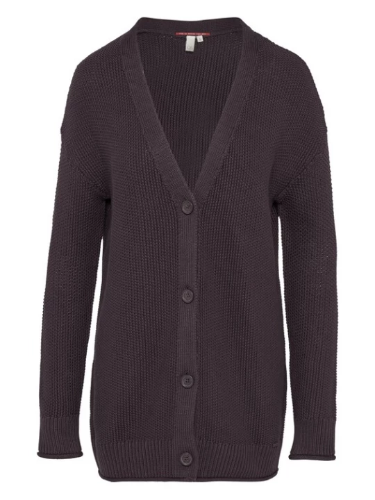 Foto van product QS Gebreid vest aubergine
