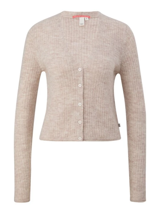 Foto van product QS Gebreid vest beige