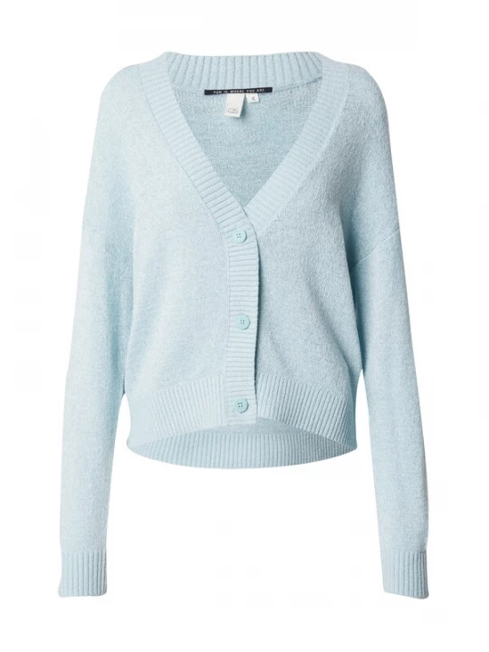 Foto van product QS Gebreid vest blauw gemêleerd