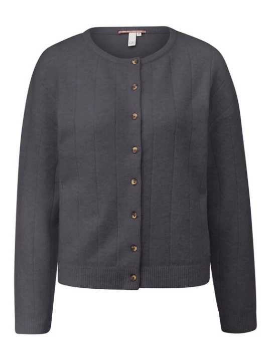 Foto van product QS Gebreid vest donkergrijs