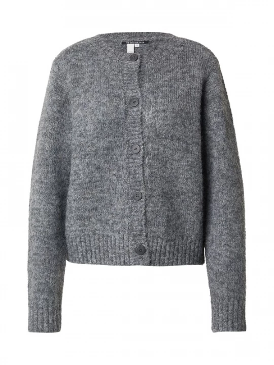 Foto van product QS Gebreid vest donkergrijs