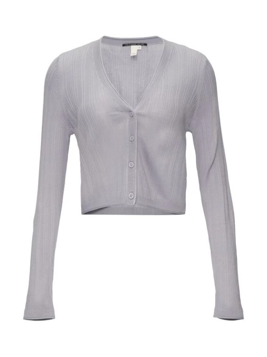 Foto van product QS Gebreid vest grijs