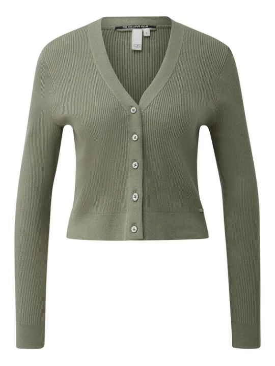 Foto van product QS Gebreid vest jade groen