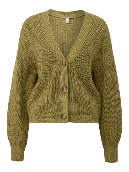 Foto van product QS Gebreid vest olijfgroen