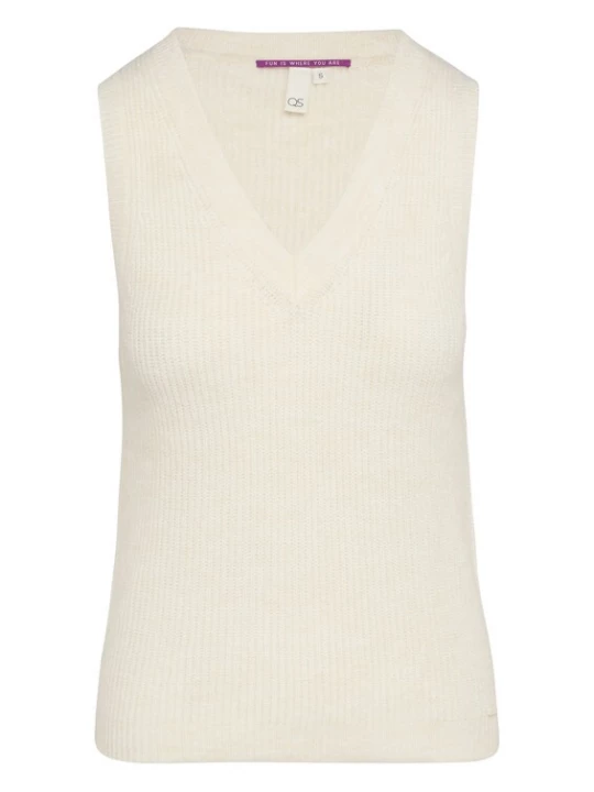 Foto van product QS Gebreide bodywarmer ecru